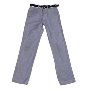 Polo Ralph Lauren Pants Boys Size 8 Blue Stretch Belted Skull “67” Preppy Chinos